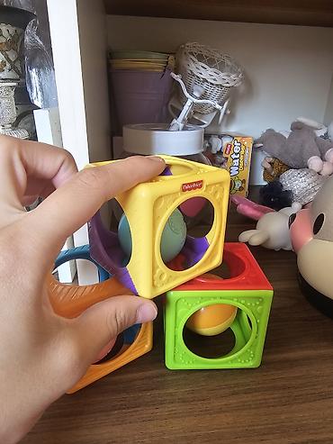 Inkişaf etdirici oyuncaqlar: Fisher-Price rəngli inkişafetdirici kublar dəsti - 3 ədəd plastik — 3