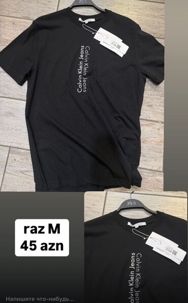 Futbolkalar: Futbolka, Calvin Klein, M (EU 38), rəng - Qara