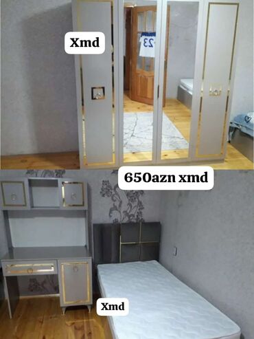 Masalar: Oğlan üçün, Təknəfərlik çarpayı, Yazı masası
