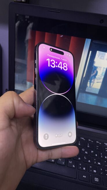 телефоны кнопачные: IPhone 14 Pro, Б/у, 1 ТБ, Синий, 86 %