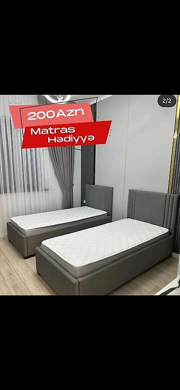 uşaq üçün matras: Məhsul: Yumşaq başlıqlı tək çarpayılar (müxtəlif modellər) - Modern — 3