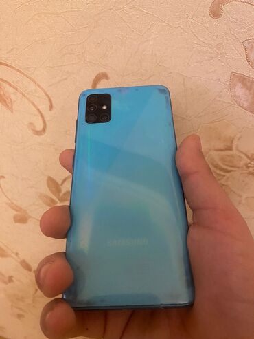 Samsung A51, 64 GB, rəng - Göy, Barmaq izi, Face ID