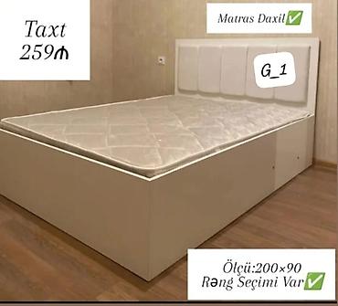 Taxt – 259₼ - Ölçü: 200 × 90 sm - Matras daxildir - Rəng seçimi var
