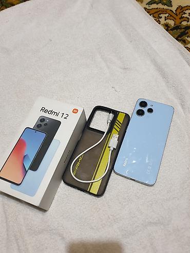 Redmi: Redmi, Redmi 12, Б/у, 128 ГБ, цвет - Голубой, 1 SIM — 1