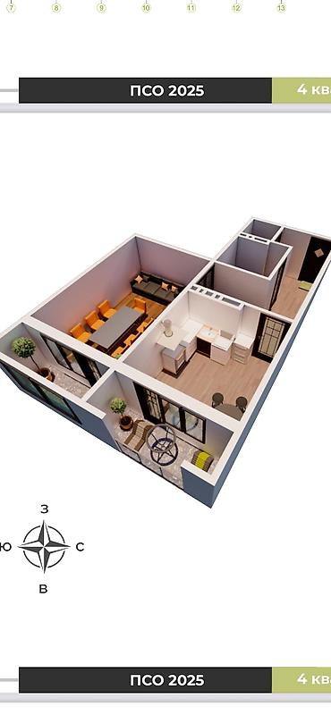 Продажа квартир: 3 комнаты, 92 м², Элитка, 10 этаж, Евроремонт — 18