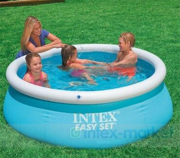 купить бассейн бишкек цены: Полунадувной бассейн Intex Размер: Диаметр: 183см Глубина: 51см
