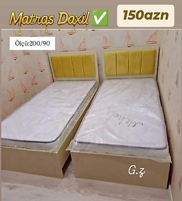 Tək nəfərlik çarpayı - Ölçü: 200 x 90 sm - Dəst: matras daxil - Rəng