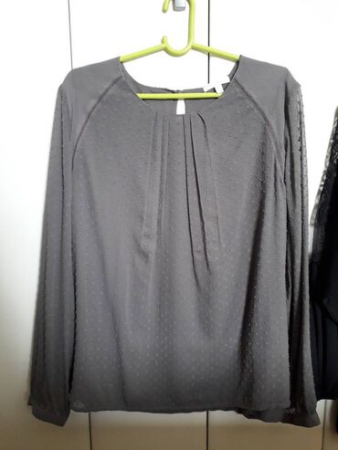 bluze za punije žene: 2XL (EU 44), Viskoza, bоја - Maslinasto zelena
