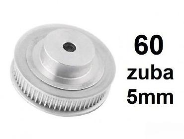 nonius merenje: Aluminijumska remenica za zupčasti kaiš – 60 zuba, profil GT2 (korak 2 — 3