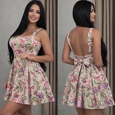 pull and bear patike: Letnja ženska haljina na bretele sa floralnim printom - Kroj — 4