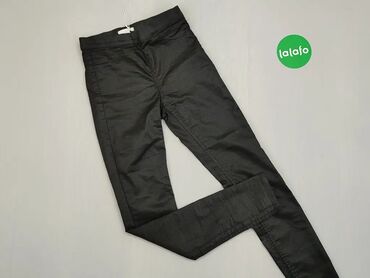 Spodnie XS (EU 34), stan - Bardzo dobry, wzór - Jednolity kolor, kolor - Czarny, H&M
