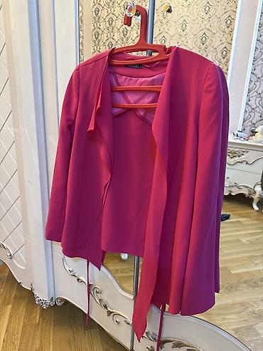 pencekler: Qadınlar üçün açıq fason şifon pencək/kimono - Rəng: canlı fuşya — 1