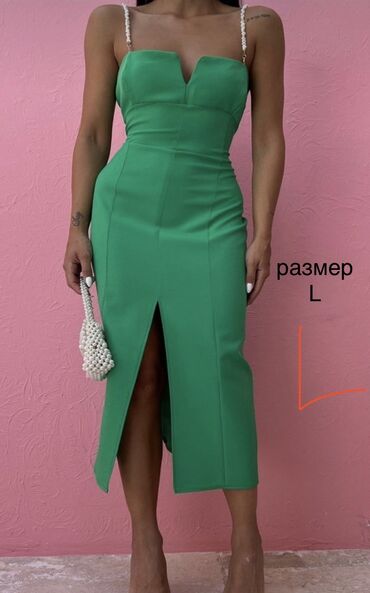 yaşil reng: Вечернее платье, L (EU 40)