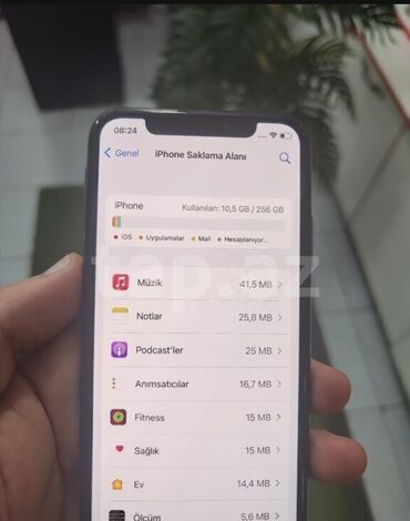 i̇phone 3: IPhone X, 256 GB, Space Gray, Barmaq izi, Face ID