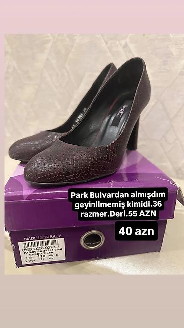 coco chanel perfume: Bordo rəngli qadın klassik tufli - Material: dəridir (Made in Turkey — 1
