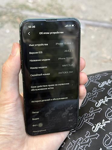 iphone 16 pri: IPhone 13 mini, Б/у, 128 ГБ, Зеленый, Чехол, 75 % — 4