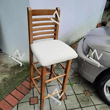 Stilske stolice: Barske stolice od punog drveta sa naslonom Stolice se prodaju po — 3