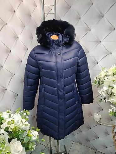 bata rs: Duga ženska zimska jakna – tamnoplava - Model: prošivena, dužine do — 1