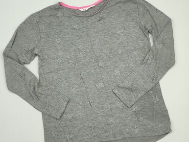 szara bluzka z krótkim rękawem: Bluzka, H&M Kids, 14 lat, 158-164 cm, stan - Bardzo dobry