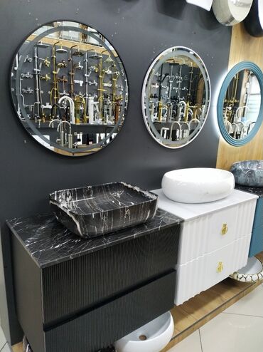 ideal jakuzi: Mərmər naxışlı qara rəngli hamam otağı dolabı, qara mərmər görünüşlü