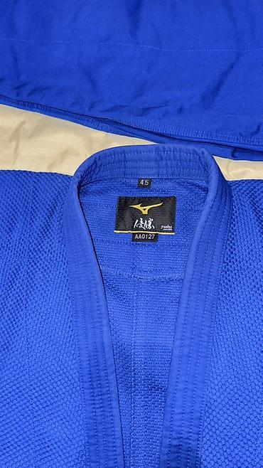 Спорт жана эс алуу: Кимоно для дзюдо Mizuno Yusho (синее), размер 4.5. - Модель: Mizuno — 2