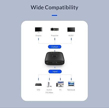 tv bix: 🔌HDMI adaptor Orico-HS2-A1-BK-EP — əlavə qidalanma və drayver tələb — 5