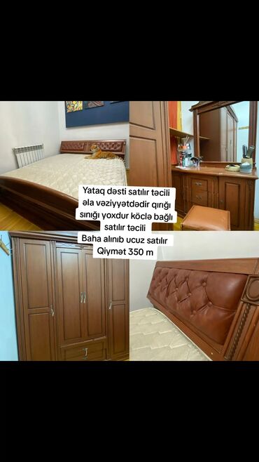 işlenmiş çarpayı: Yataq dəstləri hərəsinin öz qiyməti var təcili satılır