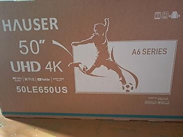 telvizor satisi: HAUSER 50" UHD 4K Smart TV – A6 Series (model: 50LE650US) - 50 düym — 1