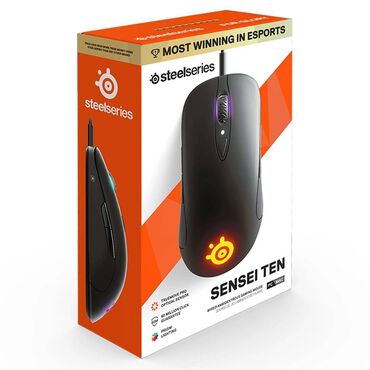 Компьютерные мышки: Мышь проводная Steelseries Sensei Ten заключена в элегантный и