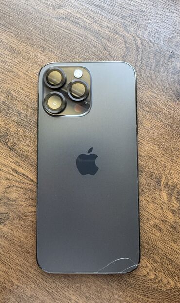 списанные телефоны за 0 руб: IPhone 14 Pro Max, Колдонулган, 256 ГБ, Black Titanium, Коргоочу айнек, Каптама, Куту, 88 %