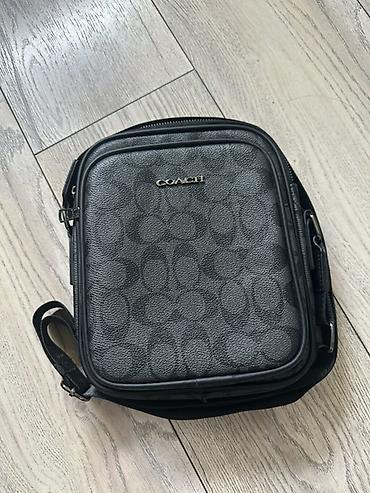 Барсетка, Coach, Материал: Комбинированный материал, Новый