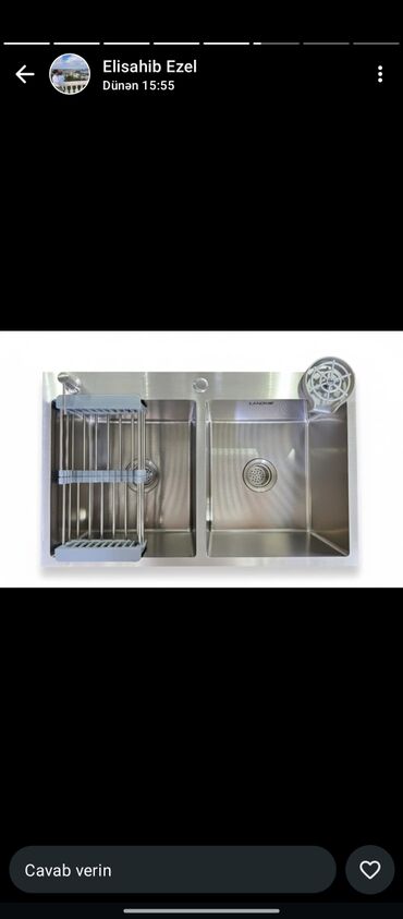 Mətbəx çanaqları: Kvadrat Mətbəx çanağı, Paslanmaz polad — 3