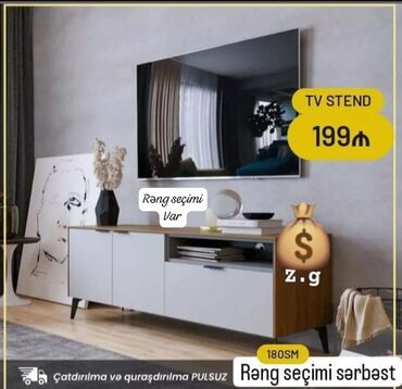 Masa və oturacaq dəstləri: TV stend rəng seçimi var