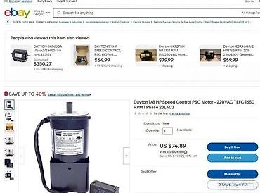 Elektromotori: Dayton SPEED CONTROL PSC Motor – Mod. No. 23L402 - Tip: PSC motor sa — 4