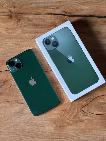 планшеты бу купить: IPhone 13, Б/у, 128 ГБ, Alpine Green, Защитное стекло, Чехол, Коробка, 80 %