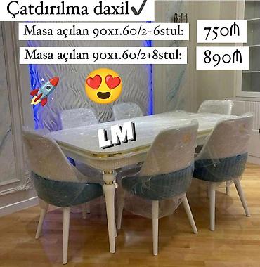 plasmas masa: Açılan masa və stul dəsti - Masa modeli: açılan (uzadıla bilən) masa — 1
