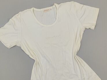 białe t shirty v neck: T-shirt, L (EU 40), condition - Good