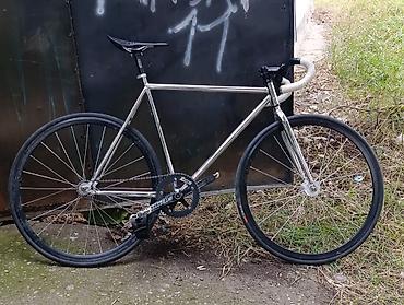 чынжырлар: Фикс-байк (fixed gear) с полированной стальной рамой и вилкой — 1