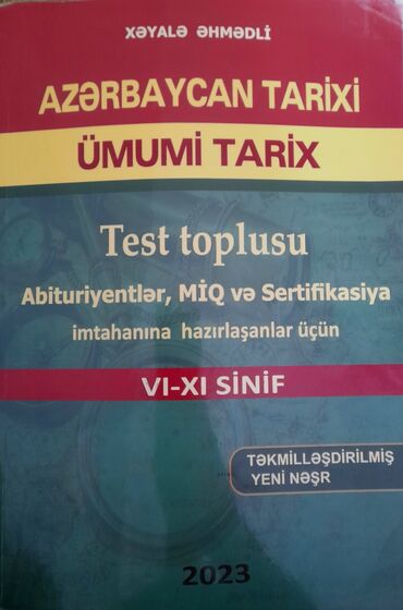 dim tarix test toplusu pdf 2023: Xəyalə Əhmədli Azərbaycan və Ümumi tarix test toplusu