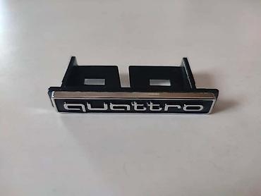 sun x28: NATPIS QUATTRO CRNI ZA MASKU ZA AUDI A4, A6, A8 | Natpis Quattro — 1