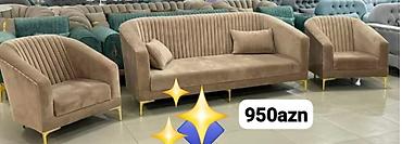 3 nəfərlik divan + 2 ədəd kreslodan ibarət oturma dəsti. - Rəng