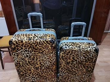 Чемоданы: Leopard naxışlı çamadan dəsti. Dəstə 2 ədəd müxtəlif ölçülü səyahət — 1