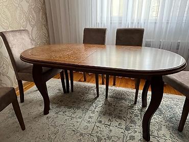 raskladuska ikinci əl: Qonaq masası, İşlənmiş, Açılan, Taxta, Oval masa — 1