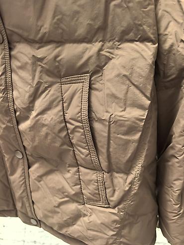 кокон куртка: Пуховик, Короткая модель, С капюшоном, XL — 4