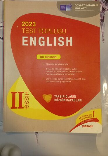 yarpaq testi 2 ci sinif: İngilis dili Testlər 11-ci sinif, 2-ci hissə, 2023 il