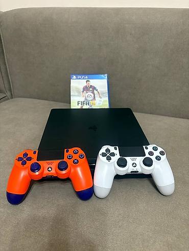 ps4 fat: PlayStation 4 Slim (черная) Комплектация: - консоль PS4 Slim; - 2 — 1