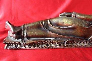 Figure: STARA FIGURA BUDE, RECLINING BUDDHA, LEŽEĆI BUDA, RETKO | Stara — 19