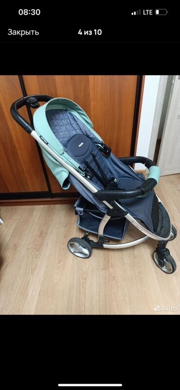 Коляски: Коляска, цвет - Голубой, Б/у — 3