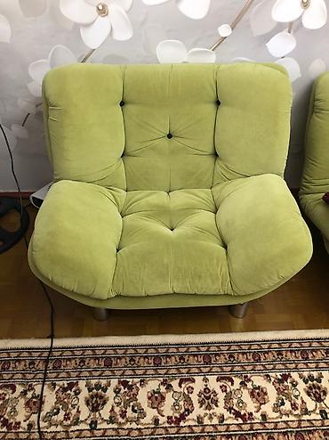Комплекты мягкой мебели: Комплект мягкой мебели, Б/у, Самовывоз, цвет - Зеленый — 3