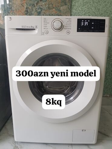 Paltaryuyan maşınlar: Paltaryuyan maşın LG, 8 kq, İşlənmiş, Avtomat, Qurutma var, Ünvandan götürmə, Ödənişli çatdırılma